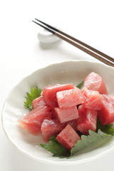 Japanese food, freshness tuna Maguro fish raw food 
