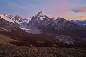 sunset in the mountains
