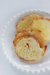 Homemade sugar Rusk in French bread for snack food

