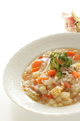 Italian food, vegetable and risotto for comfort food