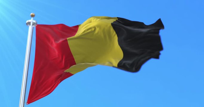 Flag of the capital city of Besancon, France. Loop