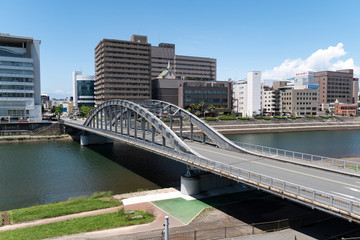 Naklejka premium 沼津市御成橋と狩野川