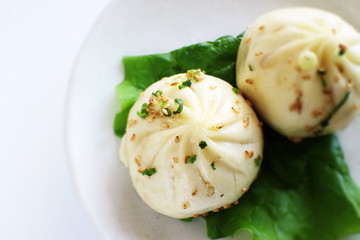 Chinese food, dumping Sheng Jian Bao pan fried meat bun