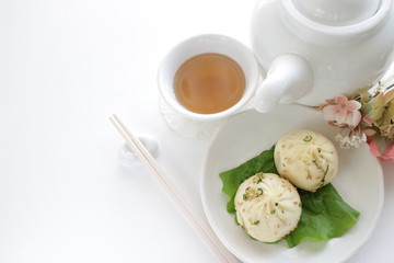 Chinese food, dumping Sheng Jian Bao pan fried meat bun