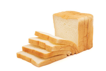 Sliced bread isolated on white background