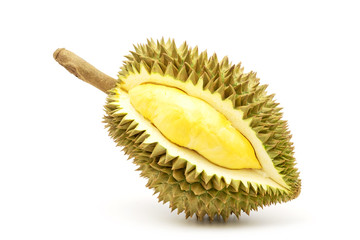 Fototapeta premium Durian ripe (mon thong Durian) isolated on white background