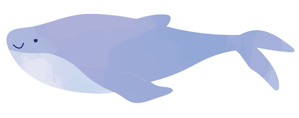 クジラの厚塗り風イラスト