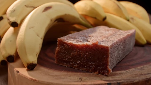 A typical Brazilian food, Bananada. Made with a lot of sugar