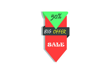 Sale, Discount, offer Styled origami Banners, Labels, Tags, Emblems. Vector