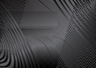 Minimalist black premium exclusive background with abstract lines. Vector luxury dark gradient geometric elements.