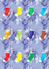 Elagance mix object pattern with color backgound