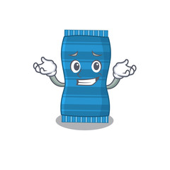 A cute picture of grinning beach towel caricature character
