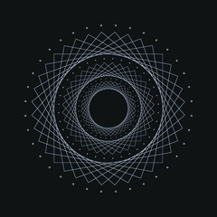 Abstract line shape technology stripe effect dark color background 