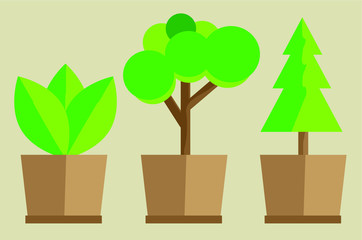 Flat tree vector is a beautiful patter for design.