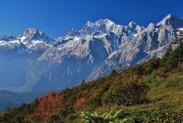 Jade Dragon Snow Mountain in Yunnan,  China