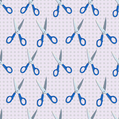 scissors tools seamless pattern vector illustration 