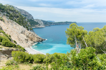 Mountains and sea landscape in Coll Baix, Alcudia, MallorcaMountains and sea landscape in Coll Baix, Alcudia, Majorca
