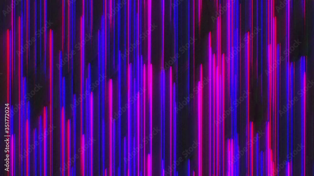Poster computer generated chromatic aberration bands. pixel multi-colored neon noise. 3d rendering abstract