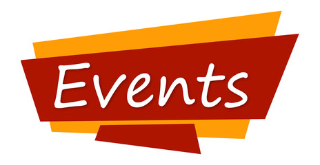 Events - text written on colourful background