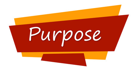 Purpose - text written on colourful background