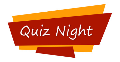 Quiz Night - text written on colourful background