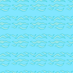 Fototapeta premium Game texture seamless vector illustration blue water. Drawing arcade pattern background modern
