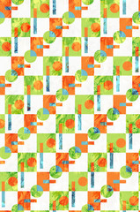 Elagance mix object pattern with color backgound