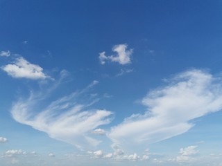 Naklejka na ściany i meble Blue sky with beautiful cloud patterns 