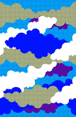 Elagance mix object pattern with color backgound