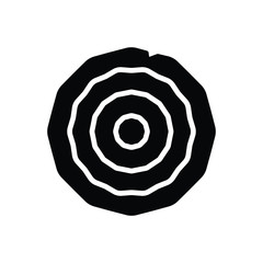 Black solid icon for wood