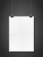 Hanging folded paper