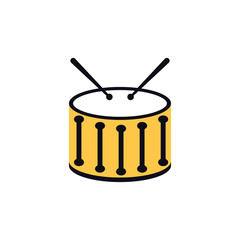 Drum graphic design template vector isolated