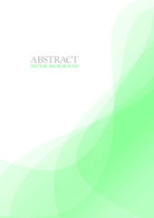 曲線的な背景　グリーン