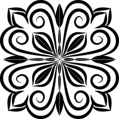 Creative mandala design. Black and white mandala.Mandalas for coloring book. decorative element.