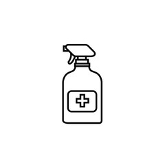 Disinfection. Hand sanitizer bottle icon, washing gel. Vector illustrationDisinfection. Hand sanitizer bottle icon, washing gel. Vector illustration	