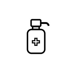 Disinfection. Hand sanitizer bottle icon, washing gel. Vector illustrationDisinfection. Hand sanitizer bottle icon, washing gel. Vector illustration	