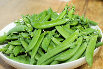 朝摘み採れたて新鮮スナップえんどう