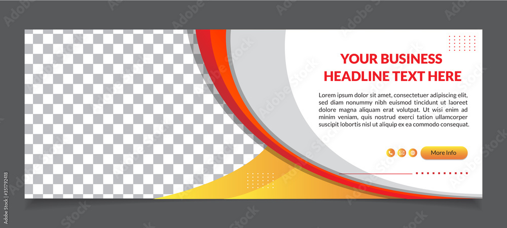 Wall mural Premium Vector Multipurpose Facebook Cover Banner Template