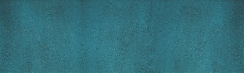 Blue rough plastered wall wide texture. Fine textured painted cement surface. Large abstract background