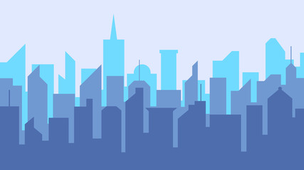 City skyline. Urban landscape. Vector illustration.
