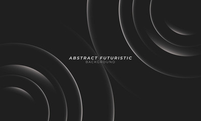 Graphic circles seamless pattern. Abstract futuristic art wallpaper. Vector illustration.