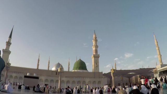 Mosque In Masjid Al Nabawi Madinah Saudi Arabia