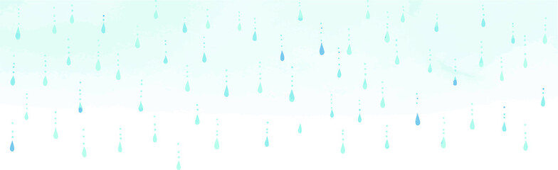 空から雨が降るベクターイラスト