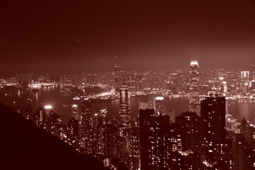 Fototapeta na wymiar 100万ドルの夜景？物価　高っ！！香港