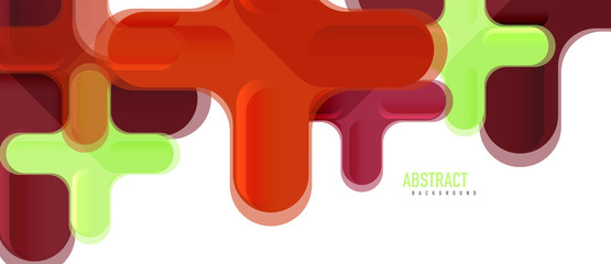 Glossy multicolored plastic style cross composition, x shape design, techno geometric modern abstract background. Trendy abstract layout template