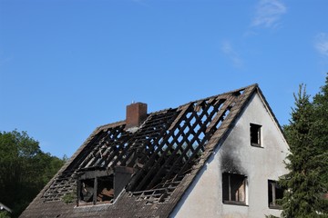 roof fire, fire protection insurance, demolition contractor, condemned