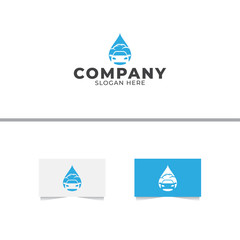 Water Drop Car Logo Design Vector Template