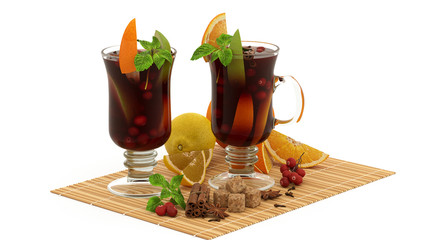 Coctail isolated on white background