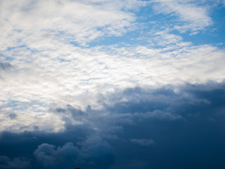 Fototapeta na wymiar rain clouds in a blue sky 