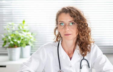 portrait of female doctor with stethoscope